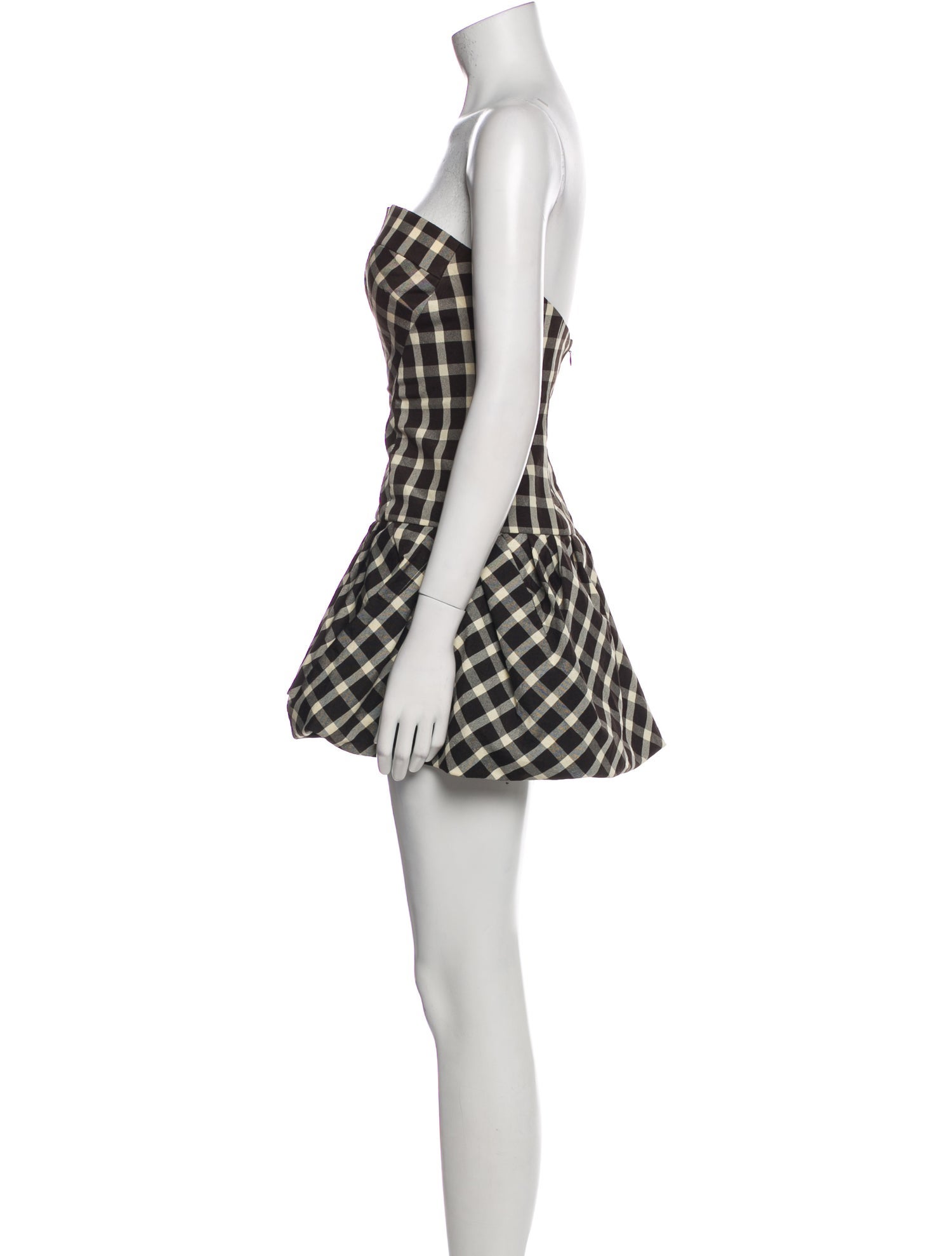 Rosie Assoulin Plaid Print Mini Dress