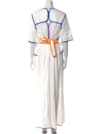 Rosie Assoulin V-Neck Long Dress