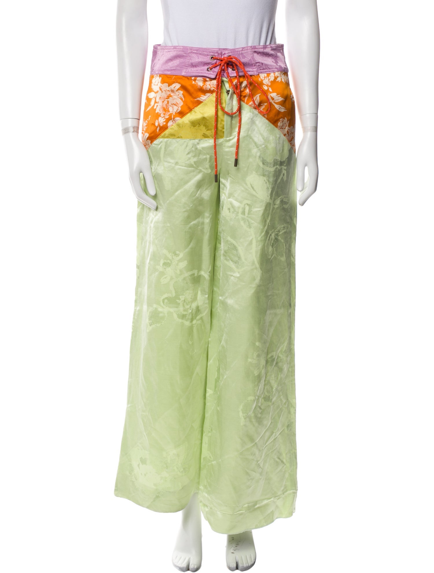 Rosie Assoulin Floral Print Wide Leg Pants