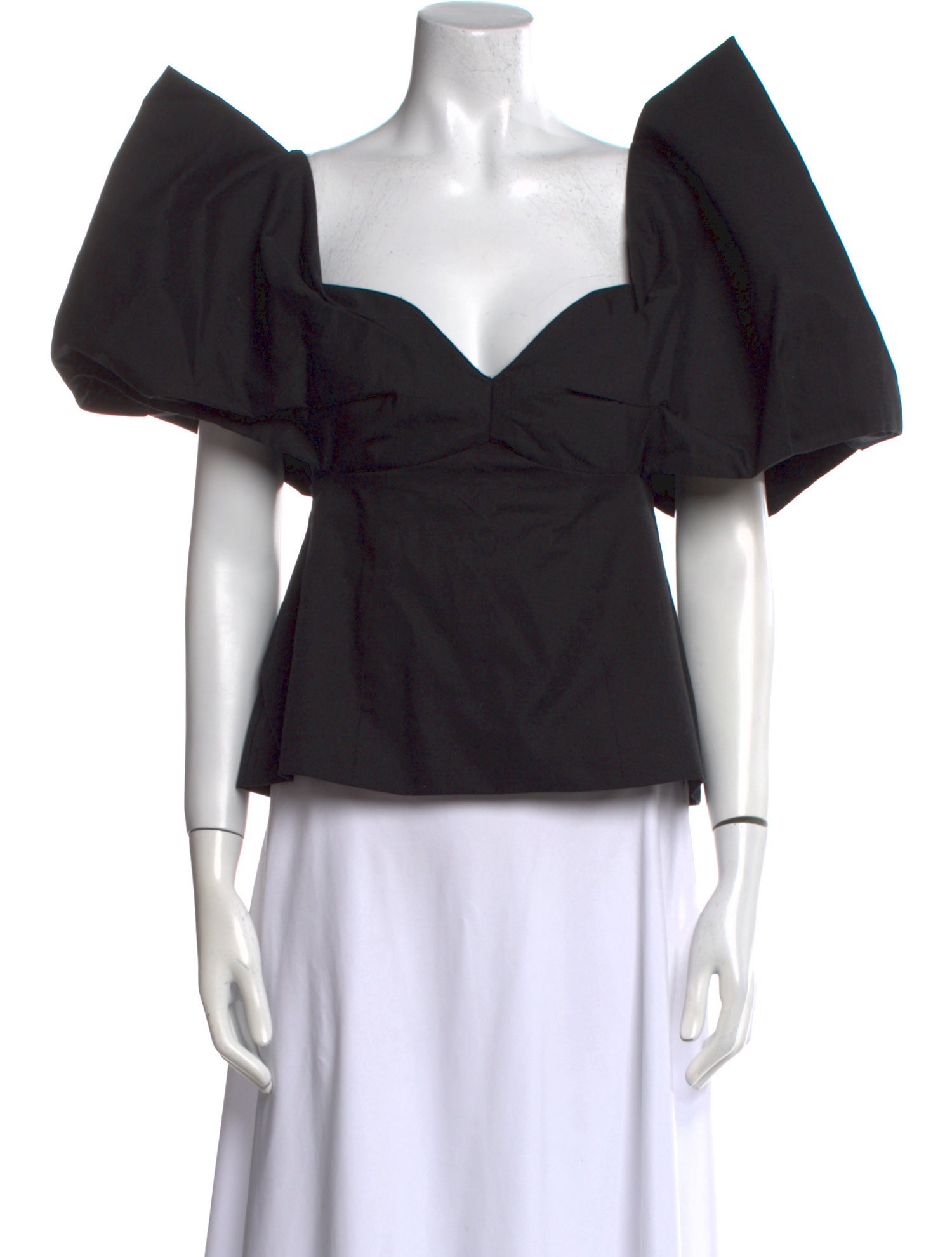 Rosie Assoulin V-Neck Short Sleeve Crop Top