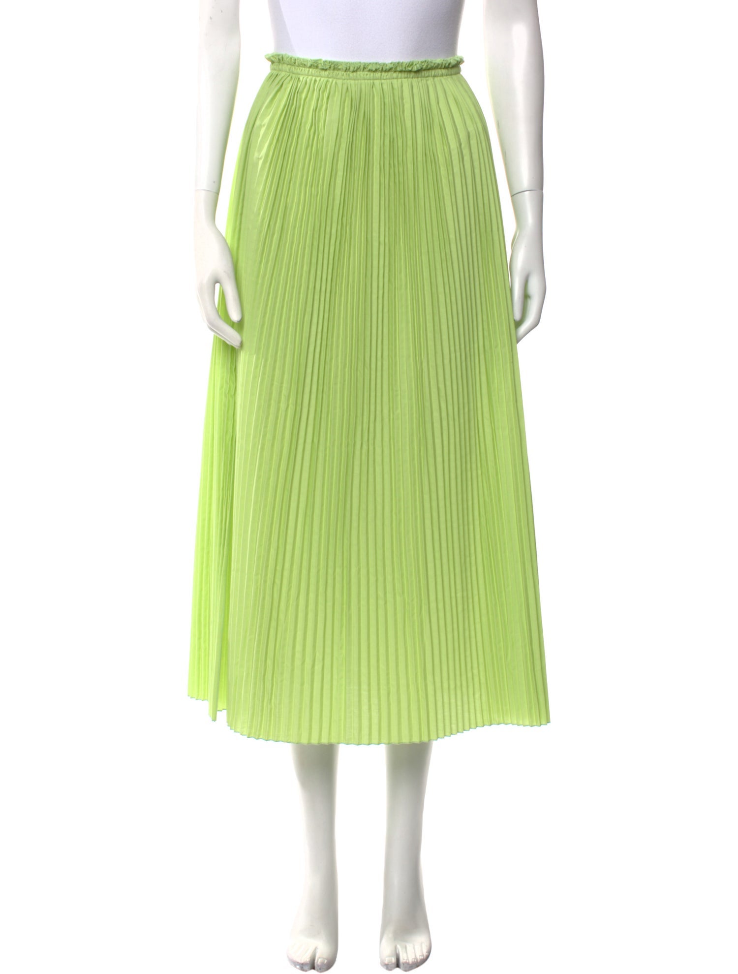 Rosie Assoulin Pleated Accents Midi Length Skirt