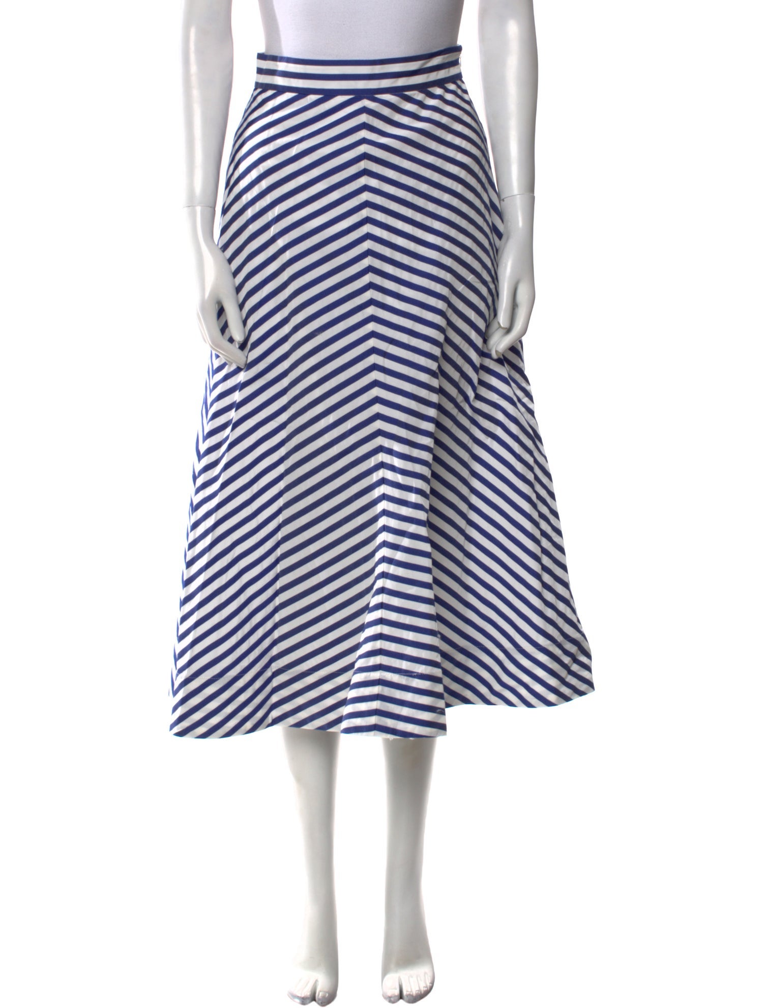 Rosie Assoulin Striped Midi Length Skirt