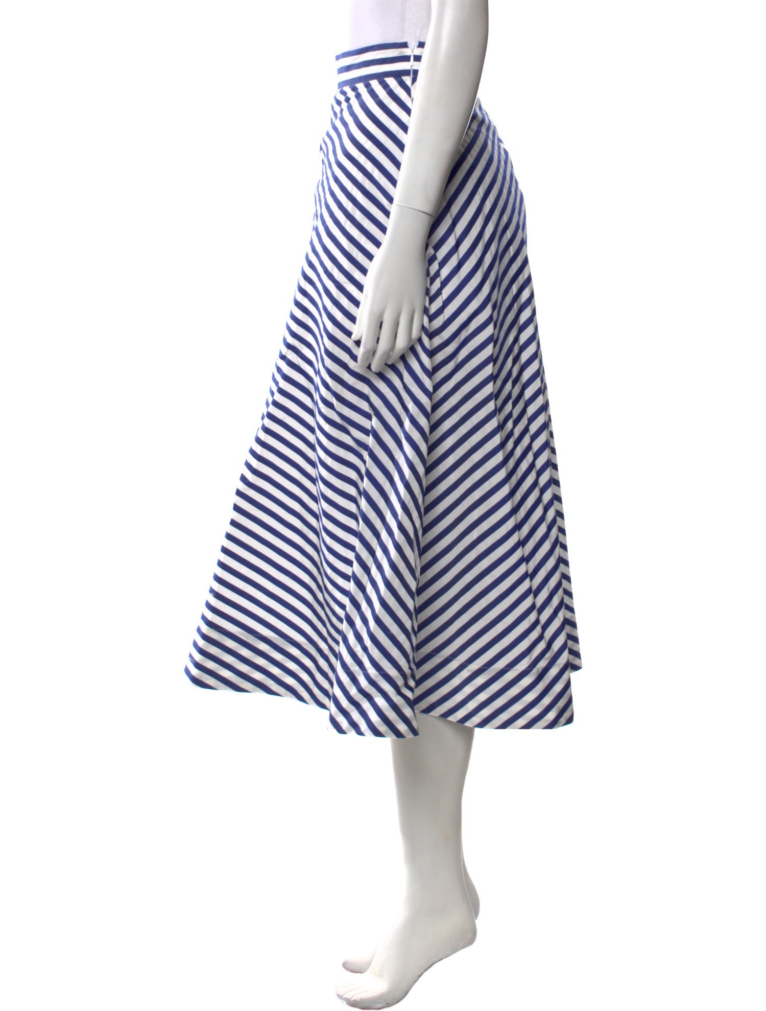Rosie Assoulin Striped Midi Length Skirt