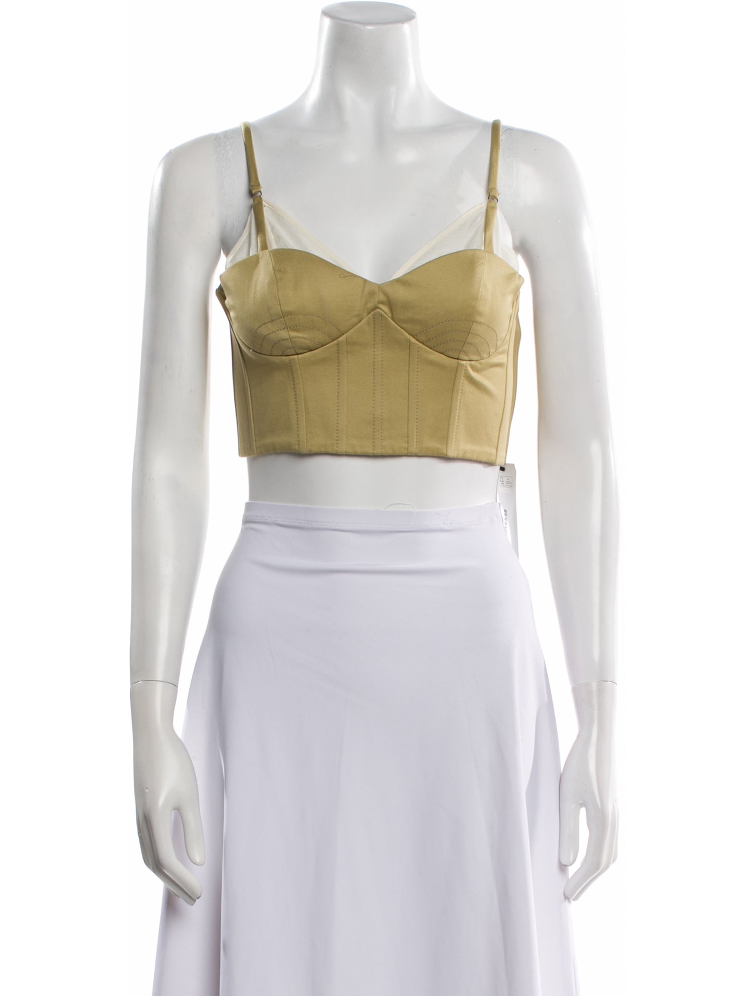 Rosie Assoulin V-Neck Sleeveless Crop Top