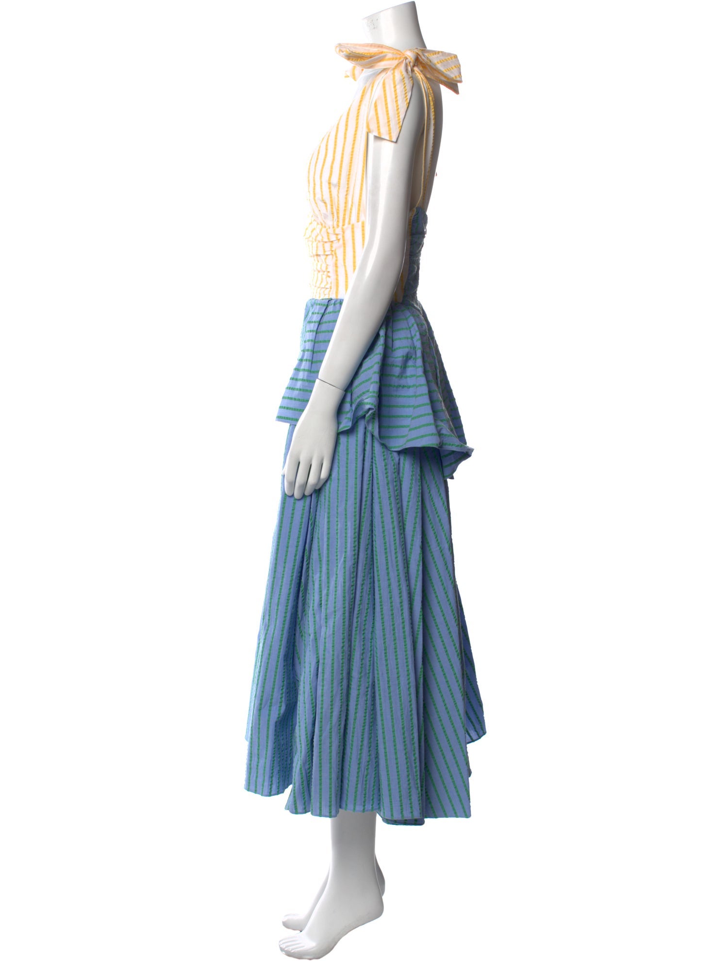 Rosie Assoulin Striped Long Dress