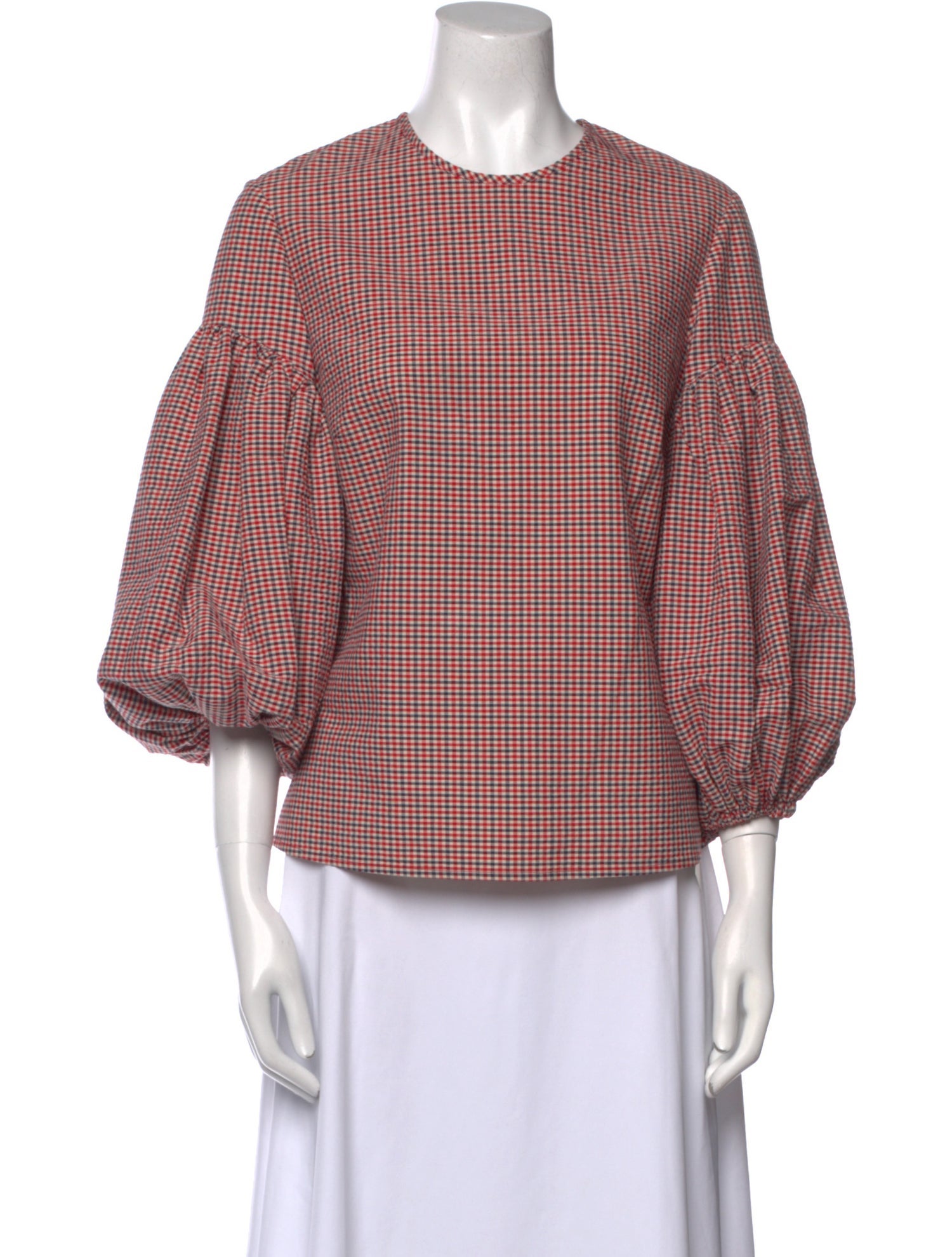 Rosie Assoulin Striped Crew Neck Top