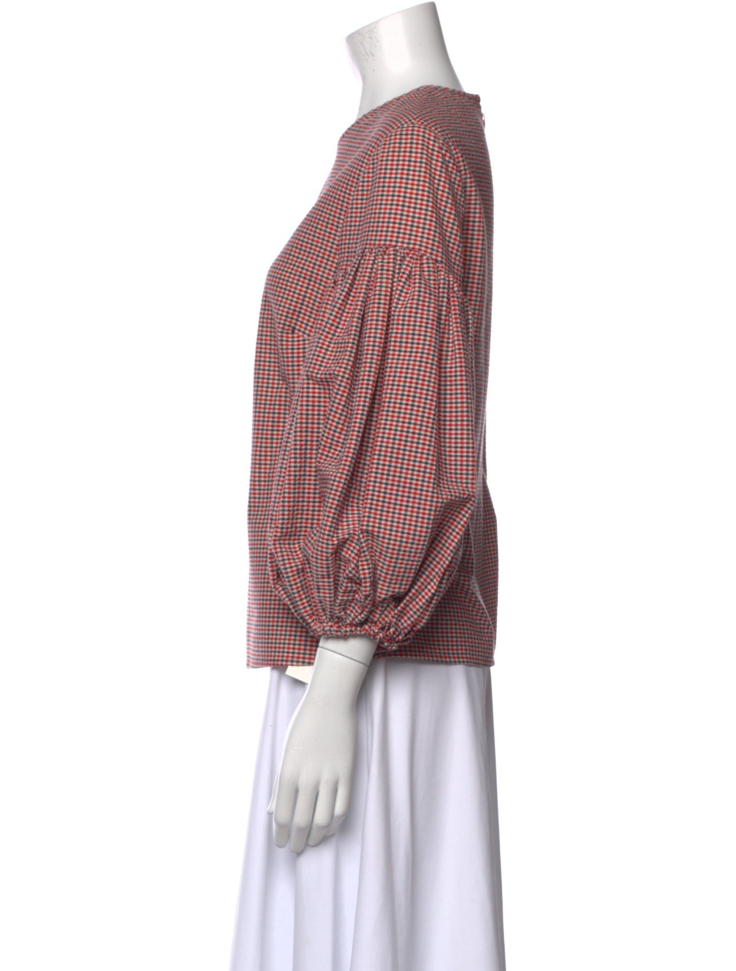 Rosie Assoulin Striped Crew Neck Top