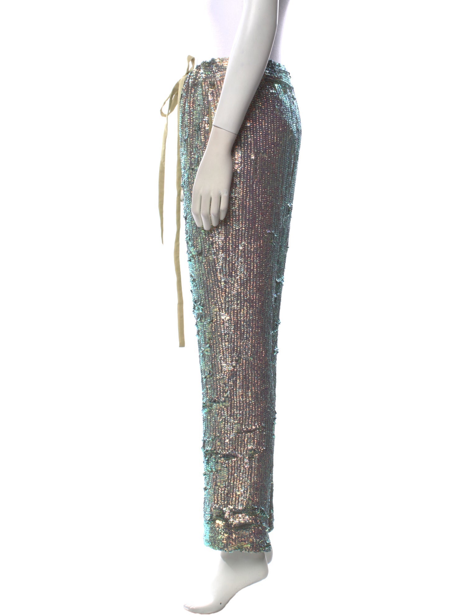 Rosie Assoulin Sequin Straight Leg Pants