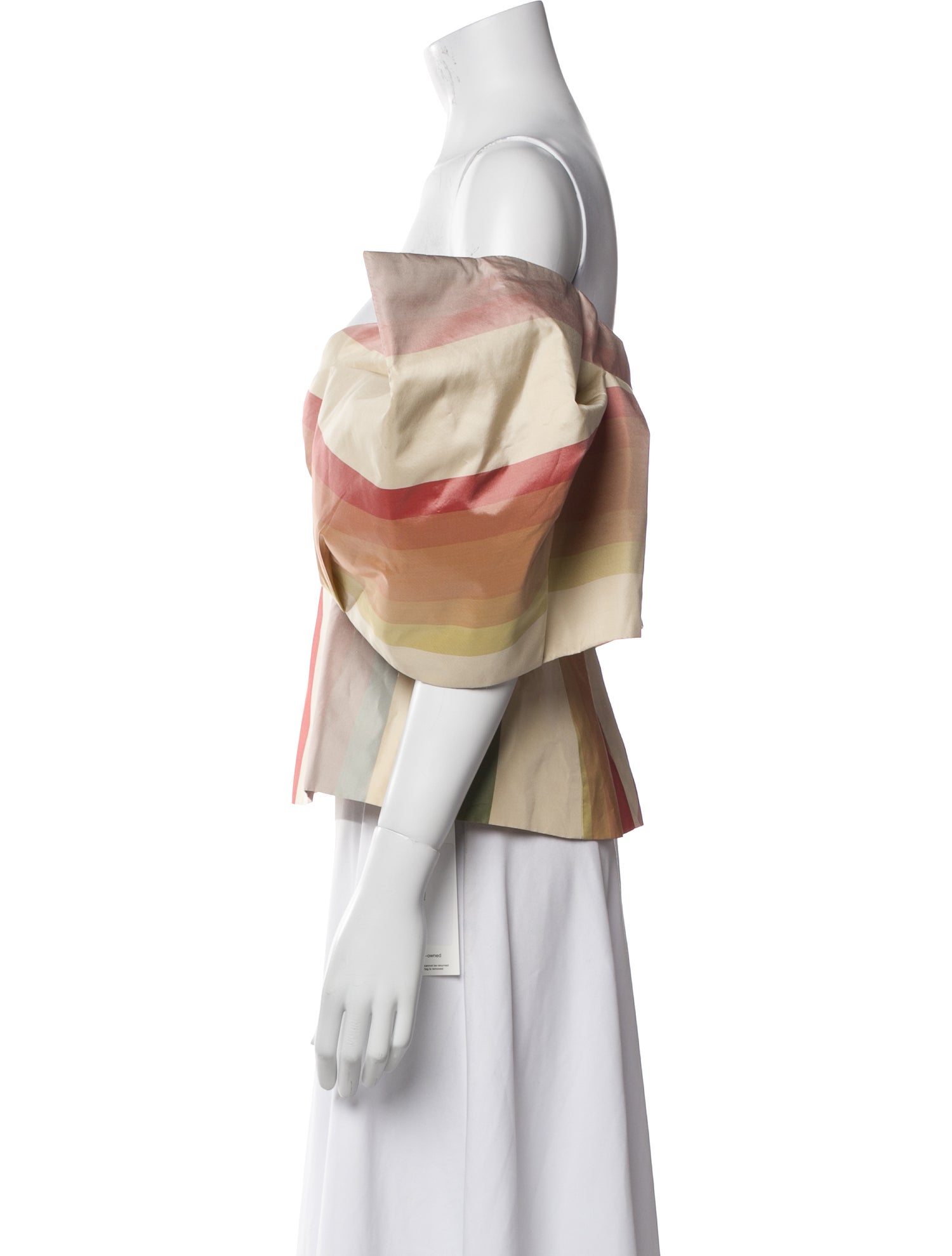 Rosie Assoulin Silk Off-The-Shoulder Crop Top