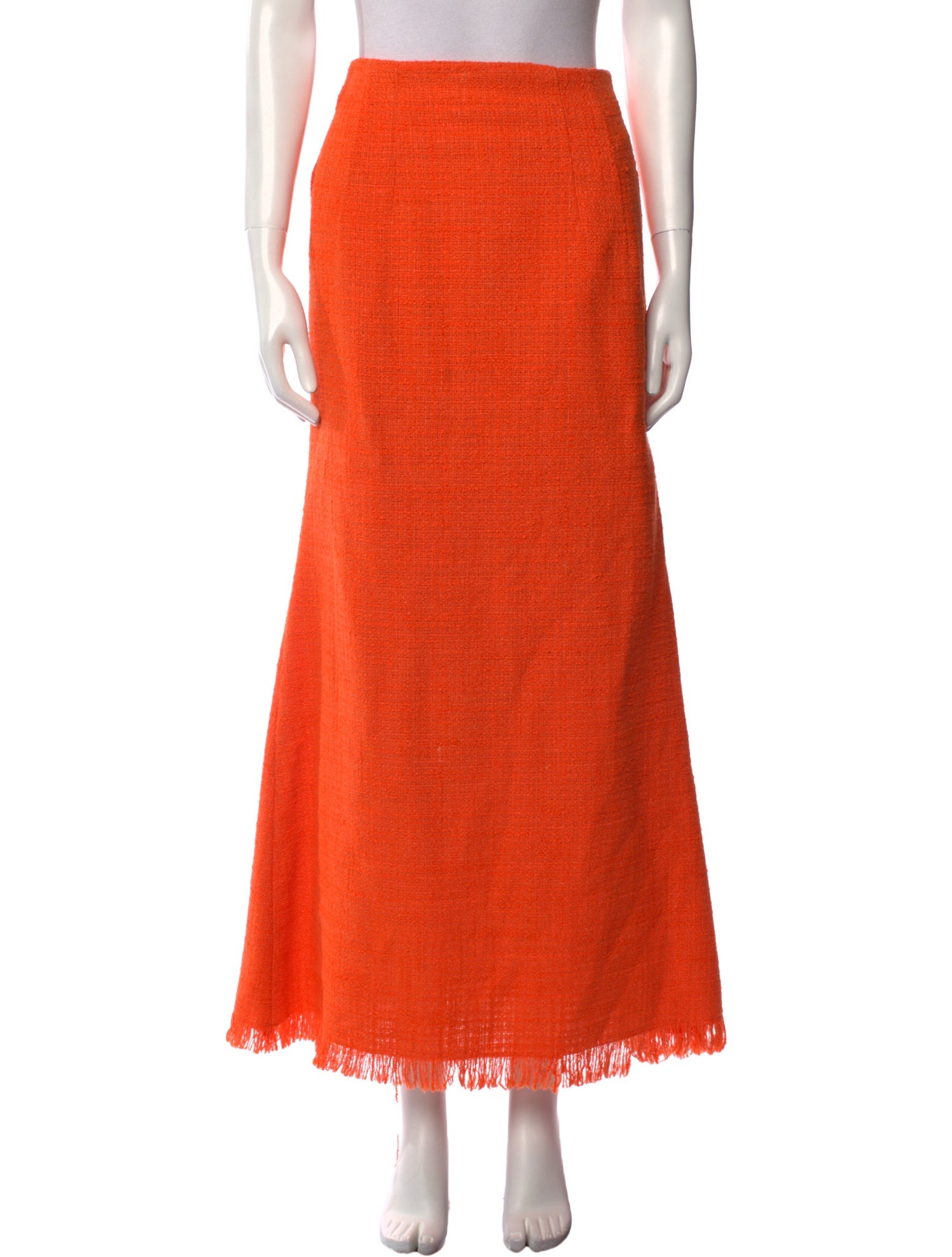 Rosie Assoulin Fringe Trim Accent Long Skirt