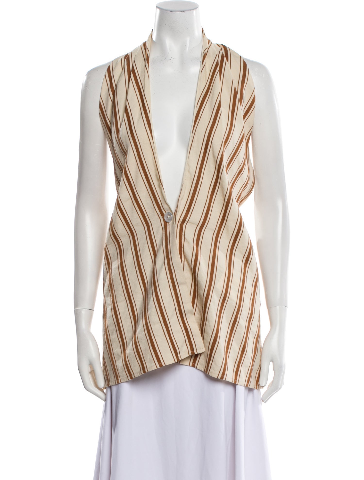 Rosie Assoulin Linen Striped Tunic