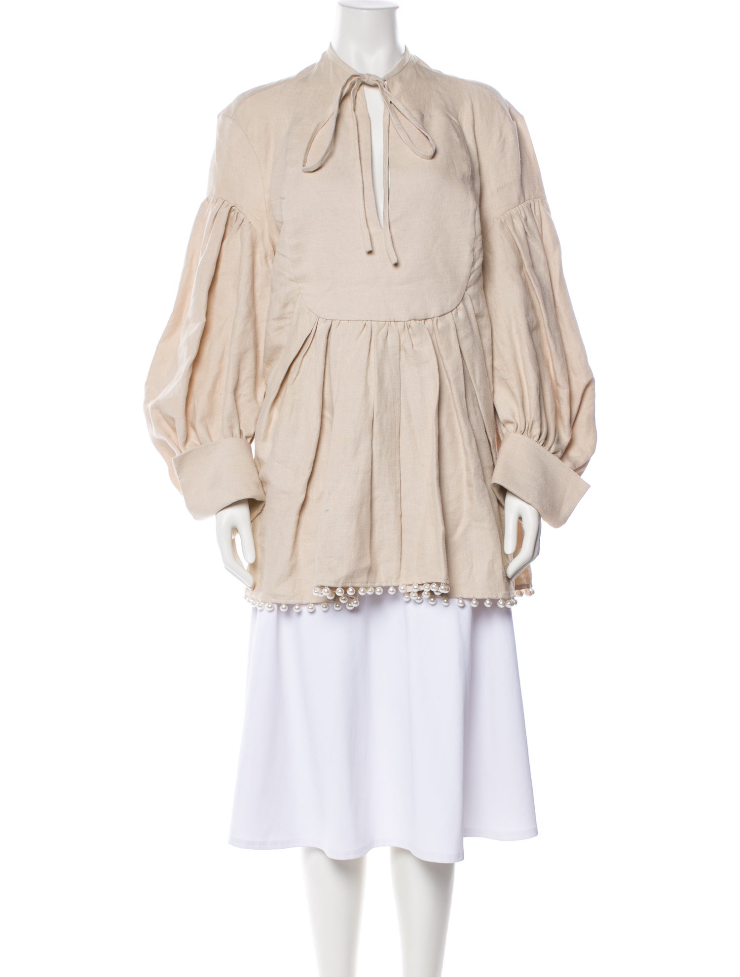 Rosie Assoulin Mock Neck Long Sleeve Tunic