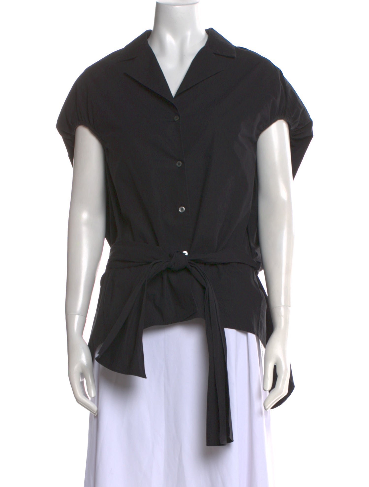 Rosie Assoulin V-Neck Short Sleeve Top