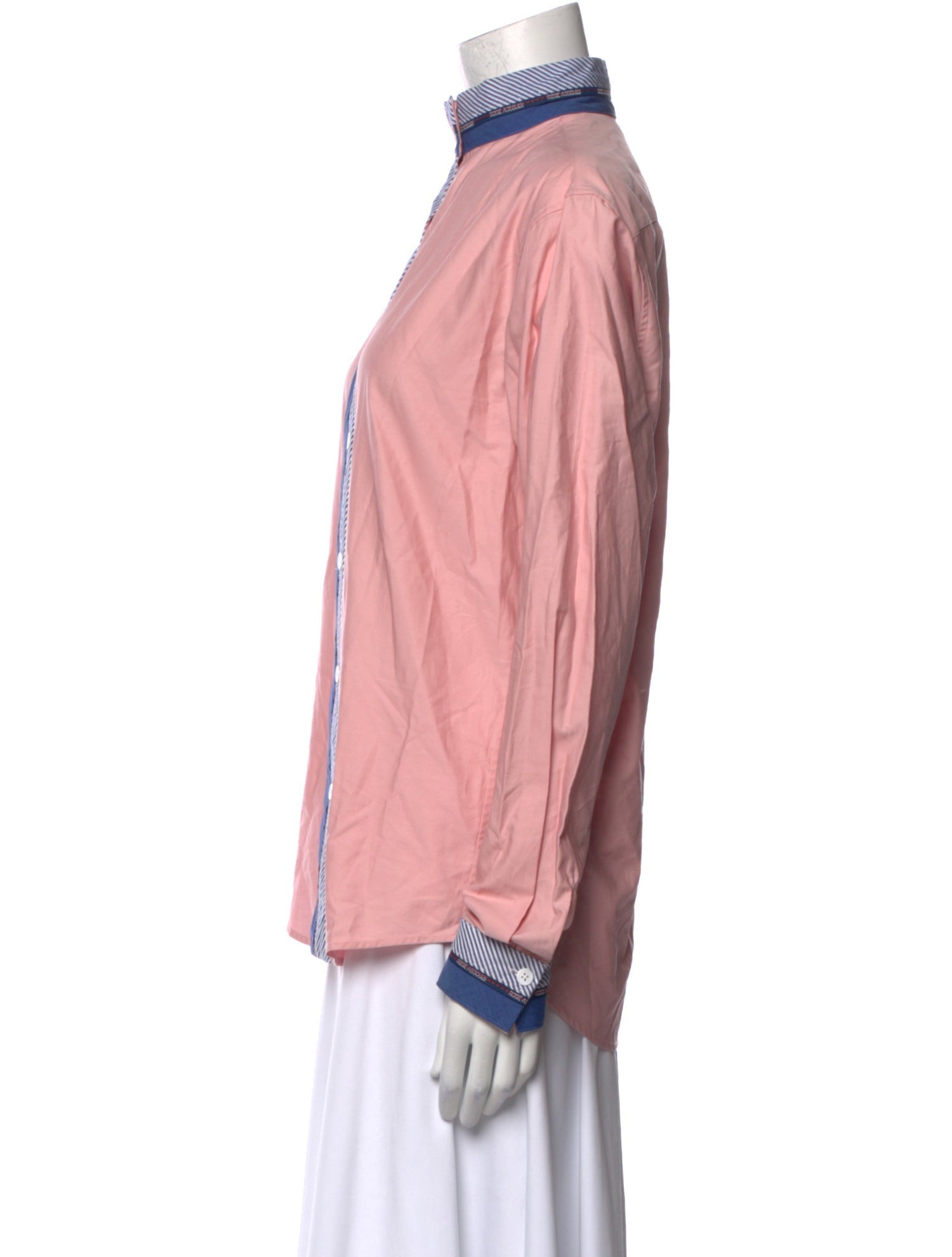 Rosie Assoulin Mock Neck Long Sleeve Button-Up Top