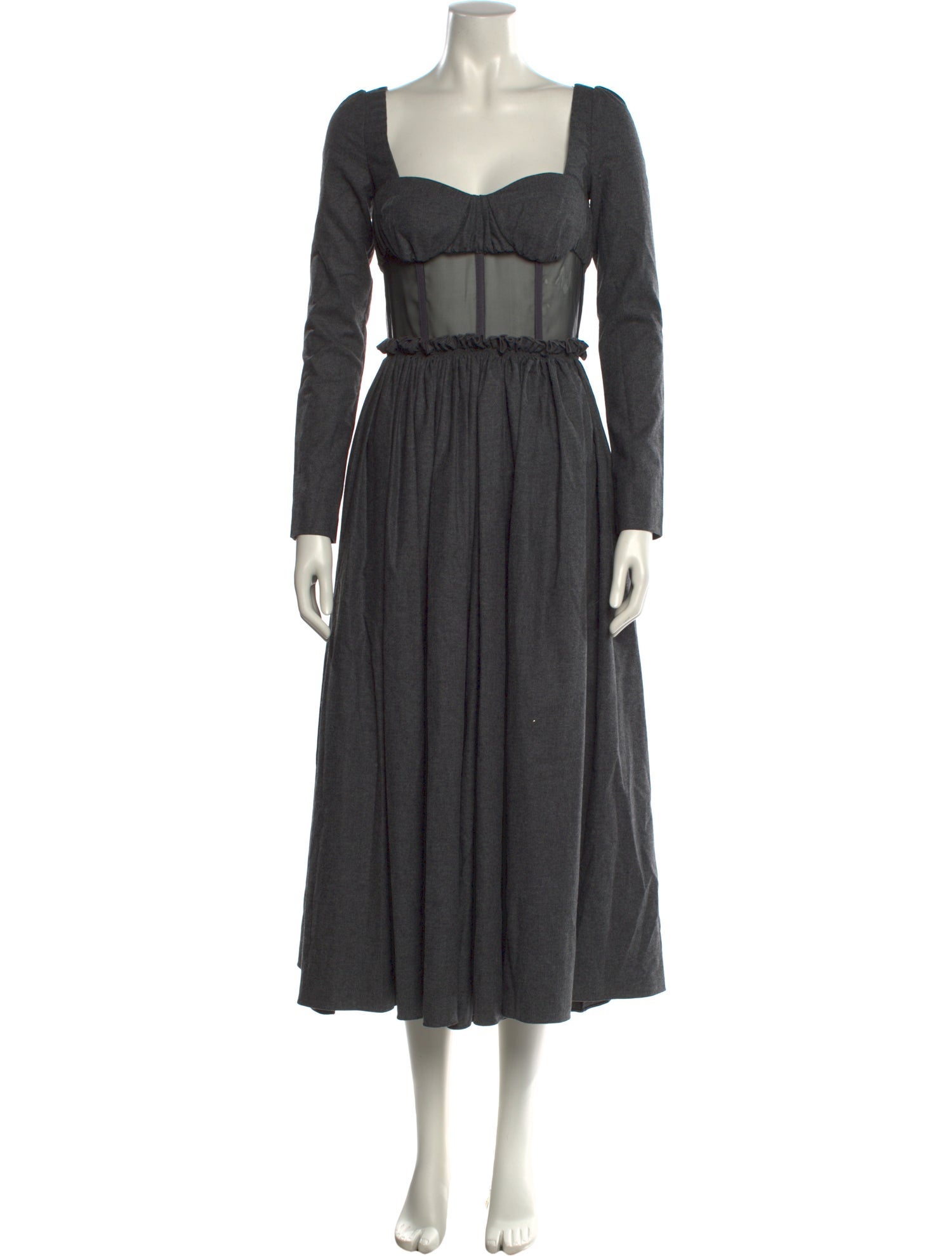 Rosie Assoulin Square Neckline Midi Length Dress