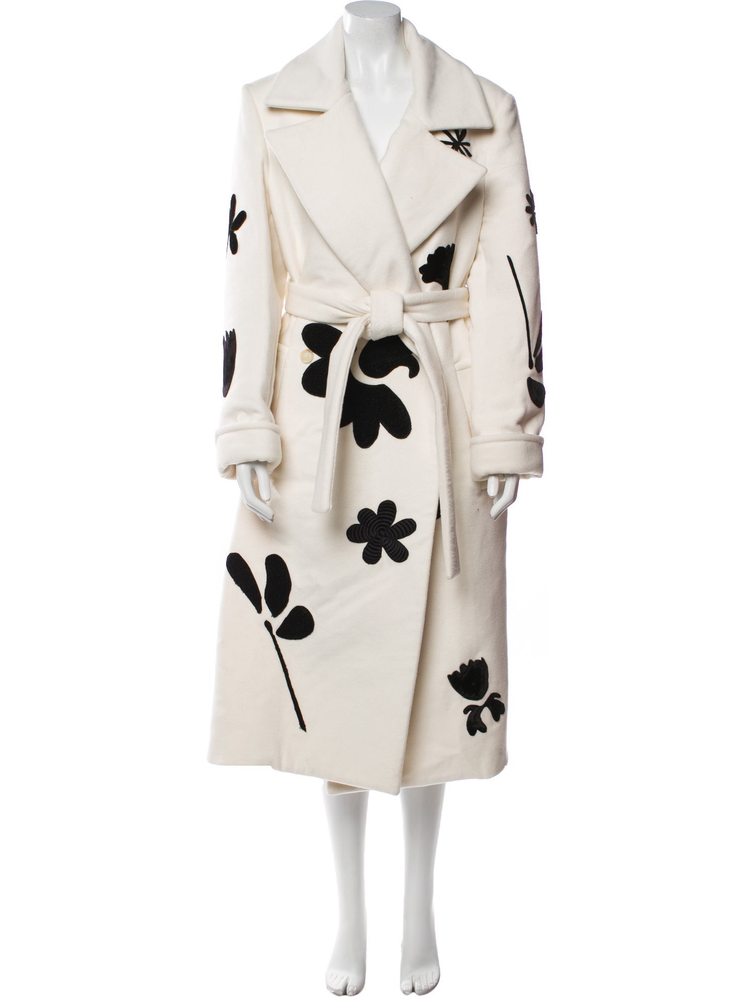 Rosie Assoulin Virgin Wool Printed Trench Coat w/ Tags