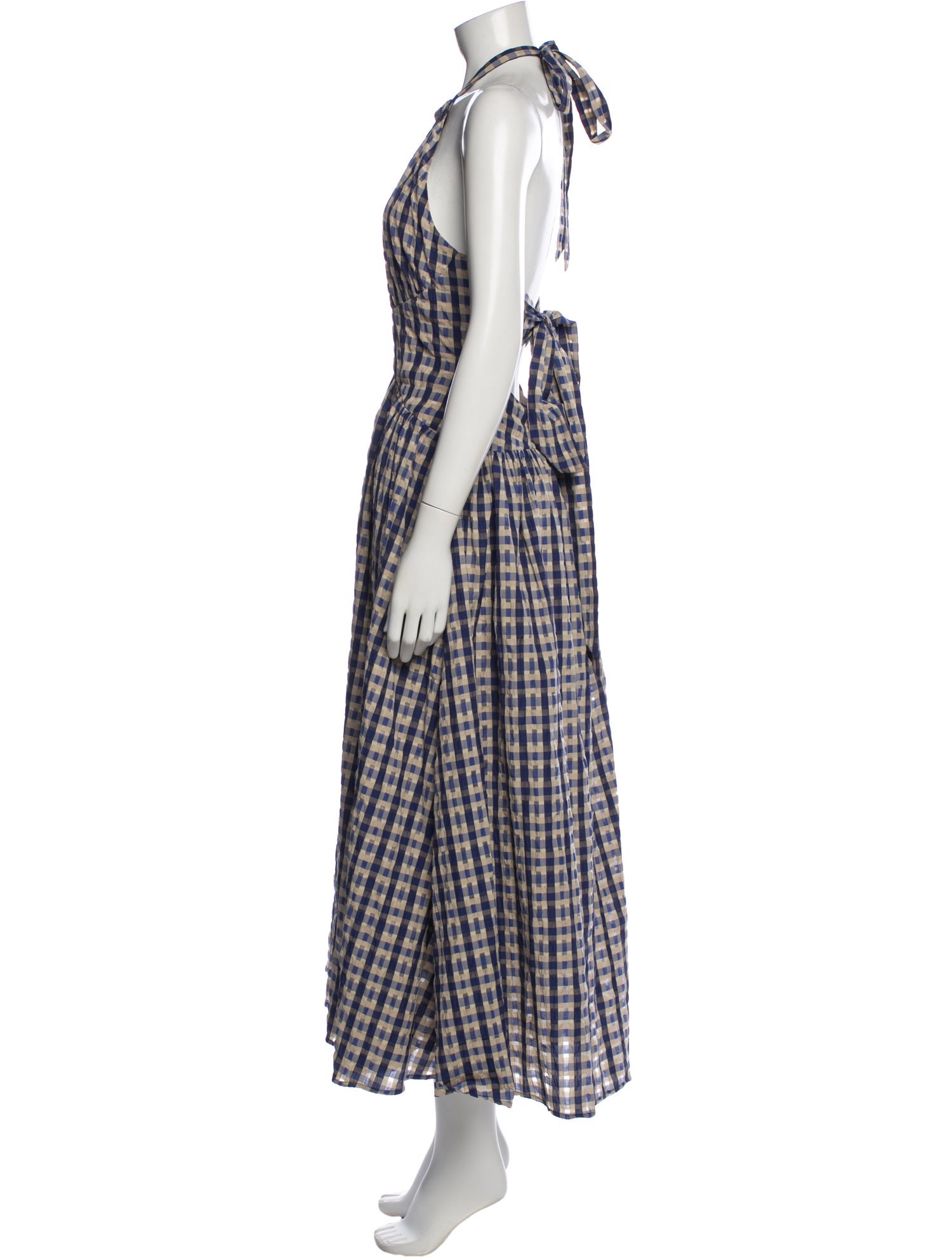 Rosie Assoulin Plaid Print Long Dress w/ Tags