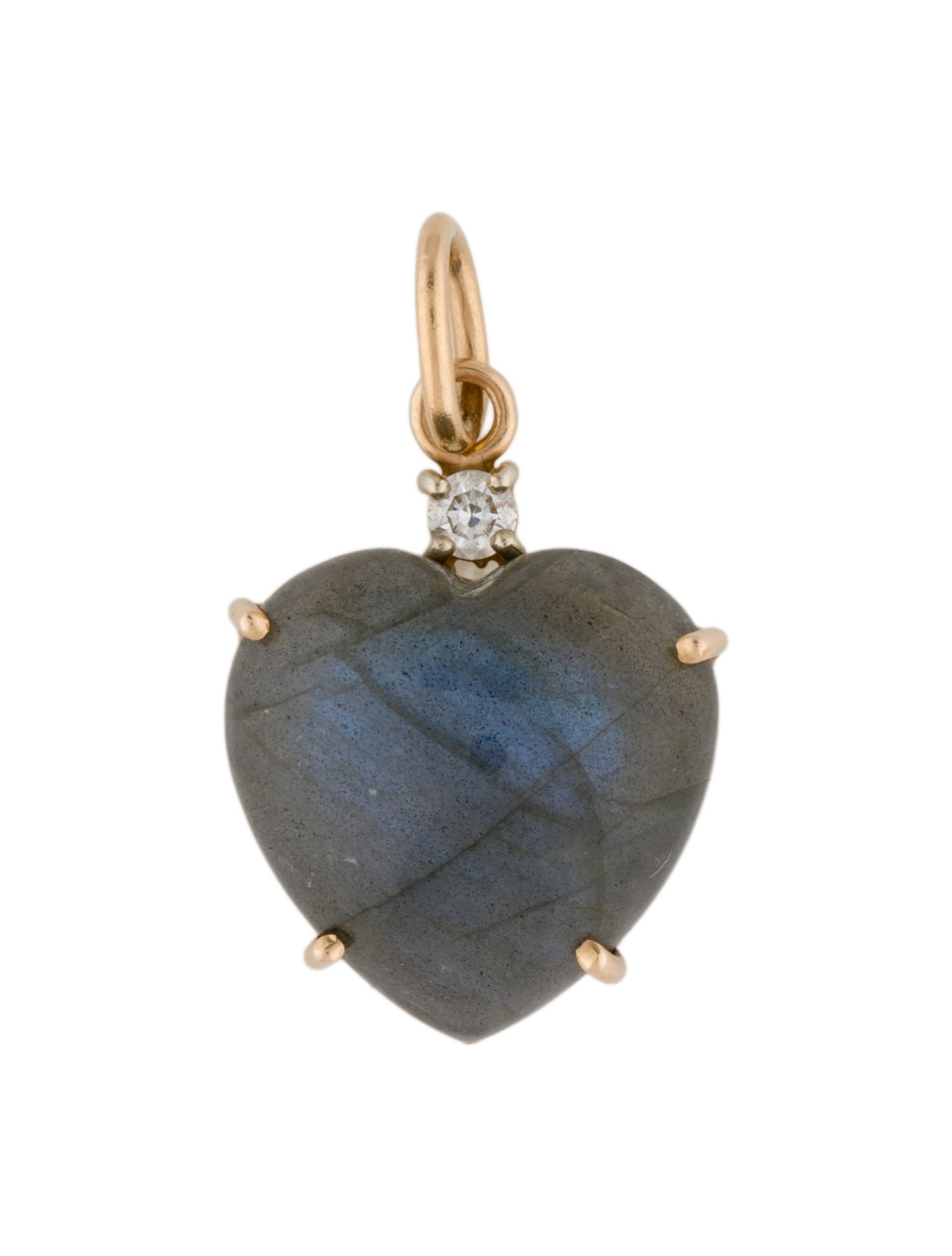 Irene Neuwirth 18K Labradorite & Diamond Heart Pendant