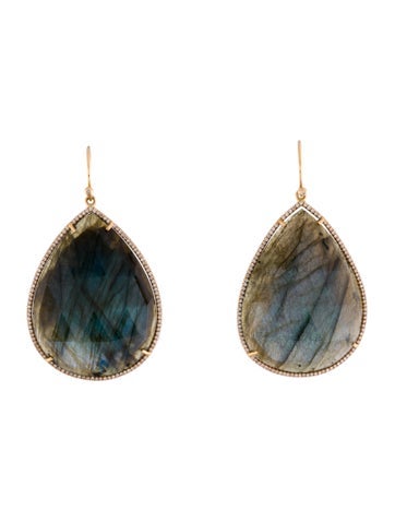 Irene Neuwirth Drop 18K Labradorite Diamond Earrings