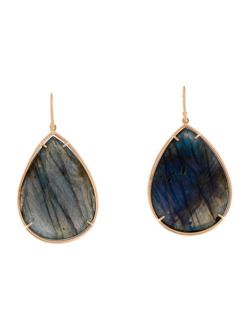 Irene Neuwirth 18K Labradorite Diamond Drop Earrings