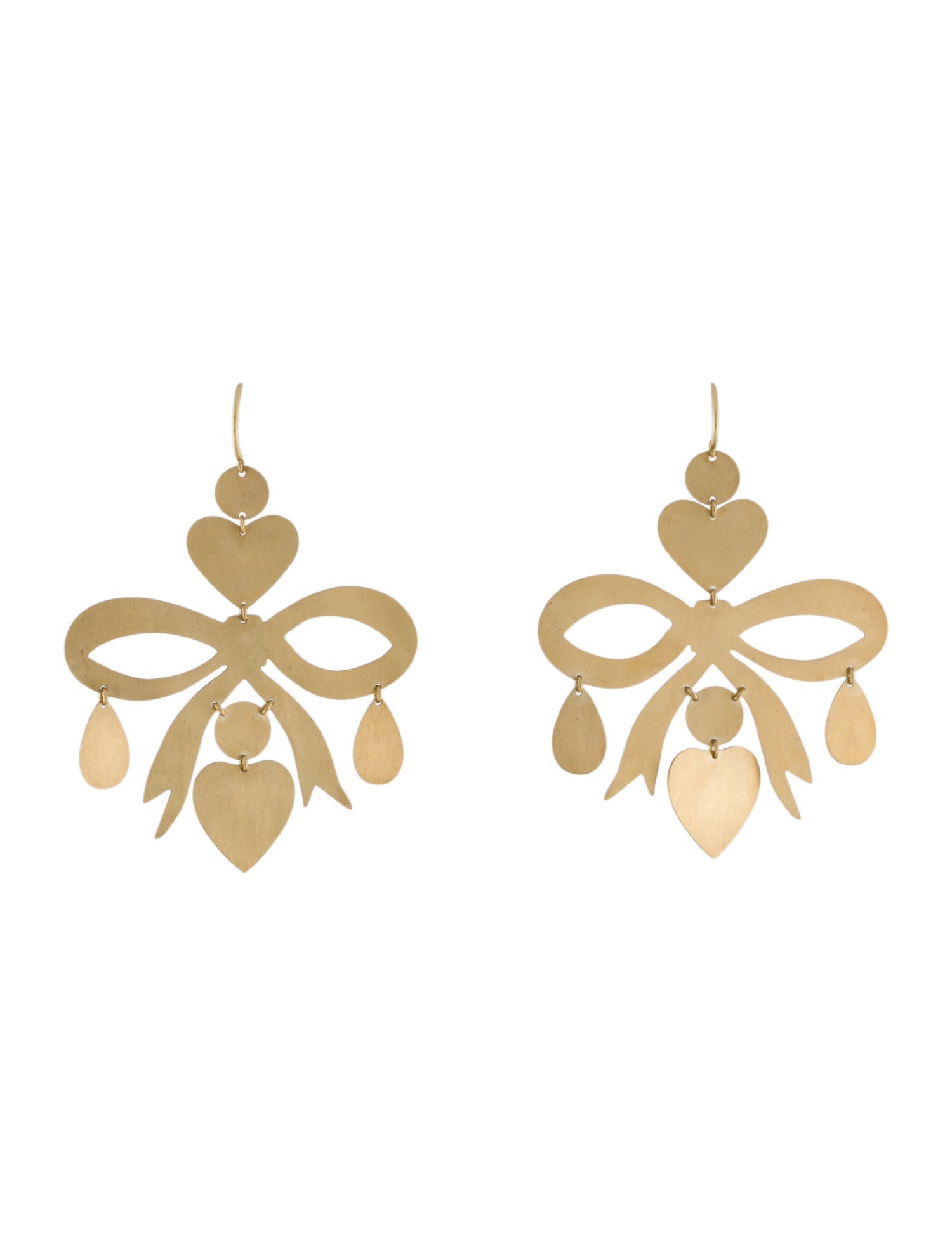 Irene Neuwirth 18K Classic Ribbon Drop Earrings