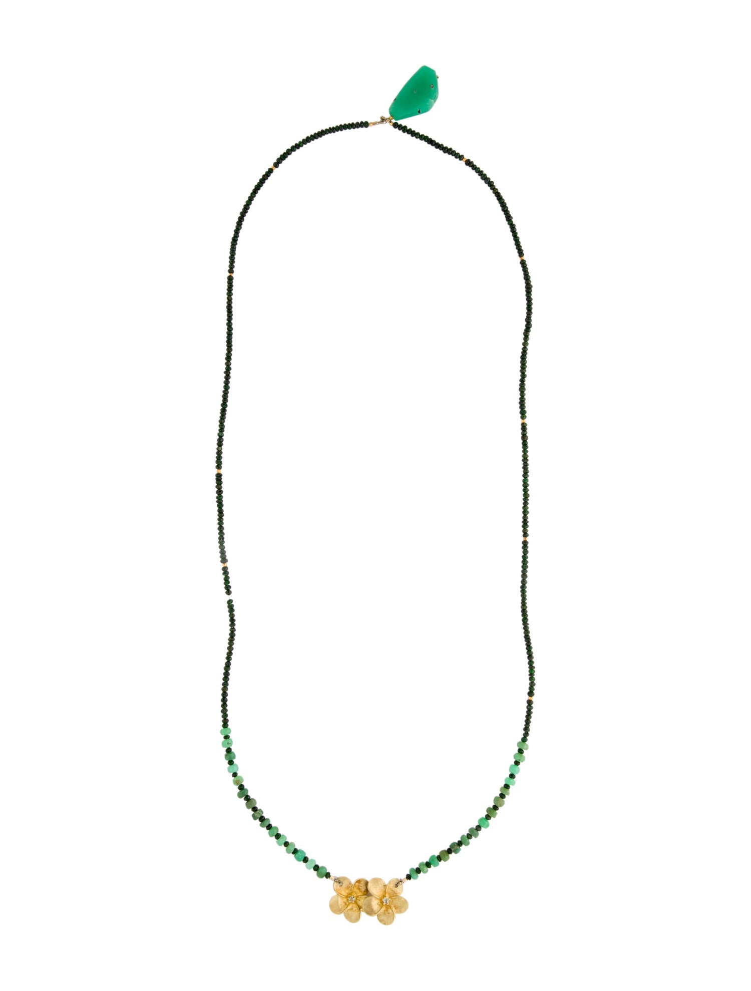 Irene Neuwirth 18K Chrysoprase, Tourmaline & Aquamarine Necklace