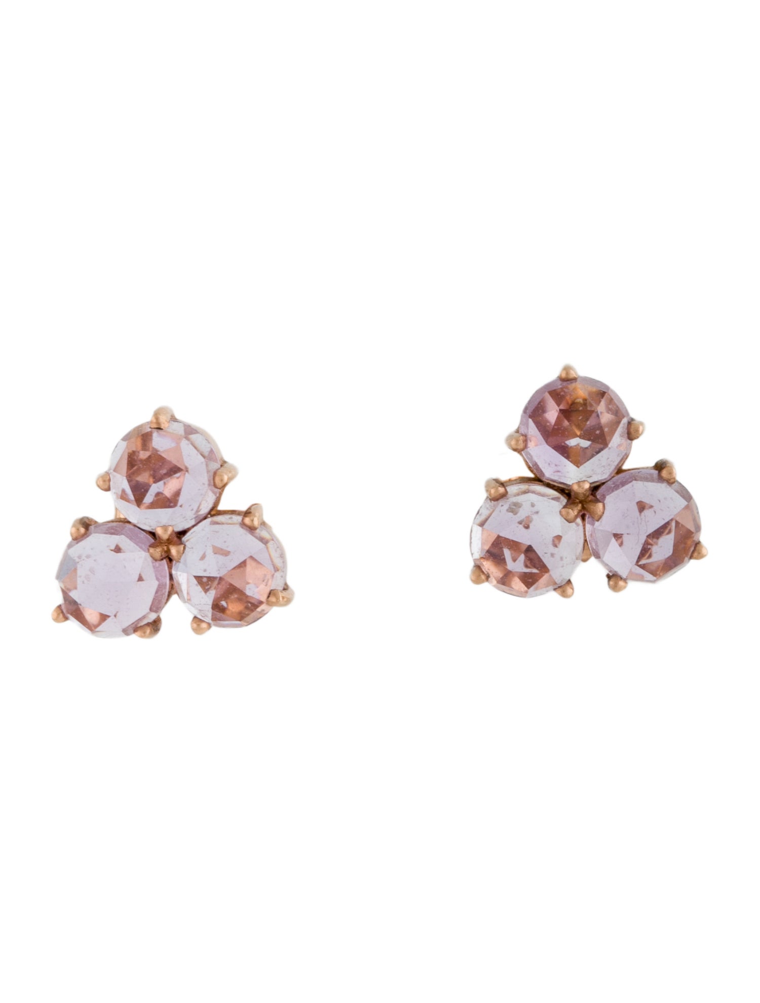 Irene Neuwirth 18K Amethyst Classic Trio Stud Earrings