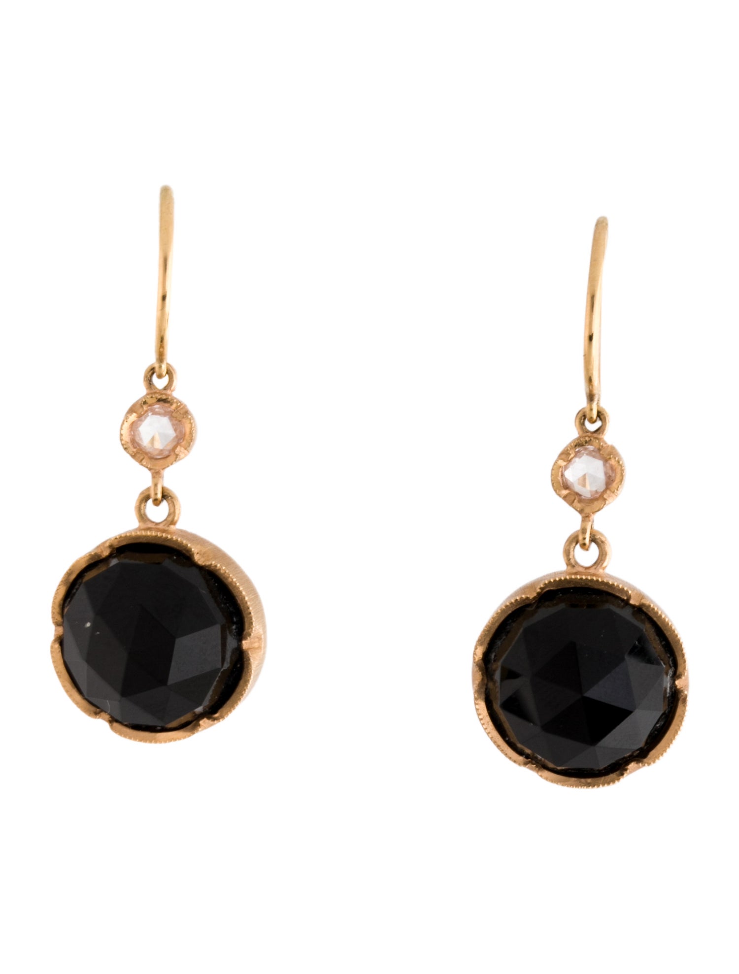 Irene Neuwirth 18K Onyx & Diamond Medium Classic Drop Earrings