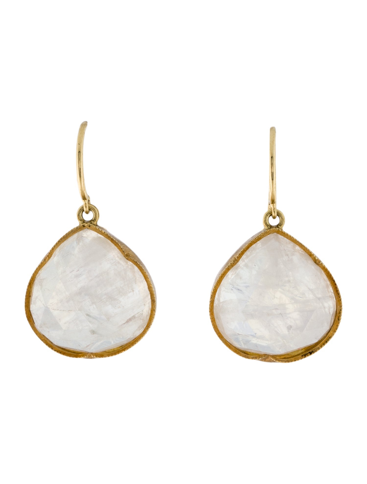 Irene Neuwirth 18K Moonstone Drop Earrings