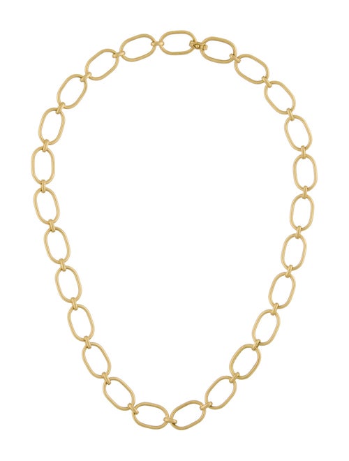 Irene Neuwirth 18K Diamond Large Oval Single Pave Link Chain Necklace