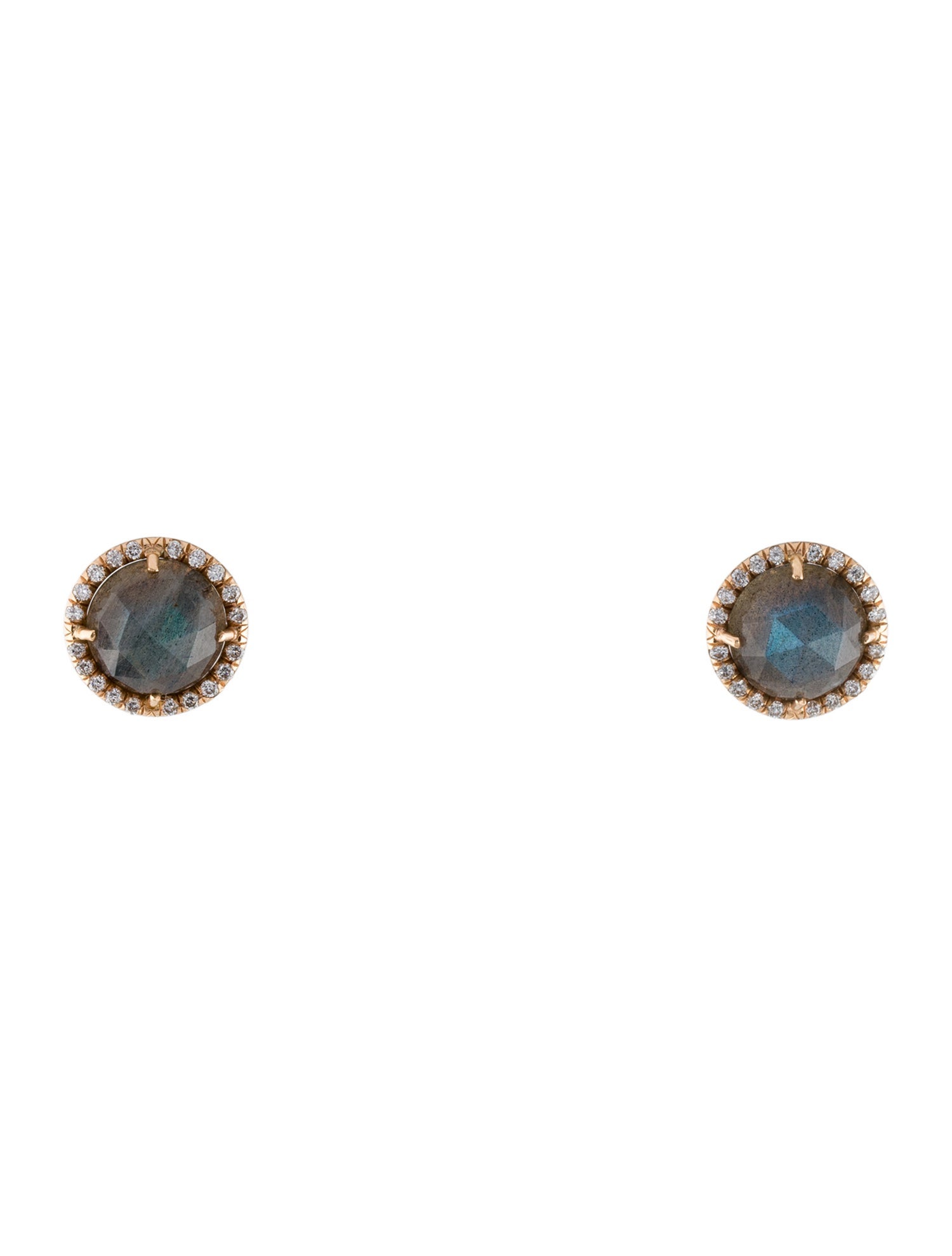 Irene Neuwirth 18K Labradorite & Diamond Classic Stud Earrings