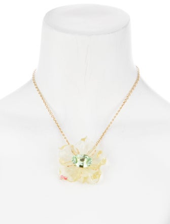 Irene Neuwirth 18K Citrine & Tourmaline One of a Kind Tropical Flower Pendant Necklace
