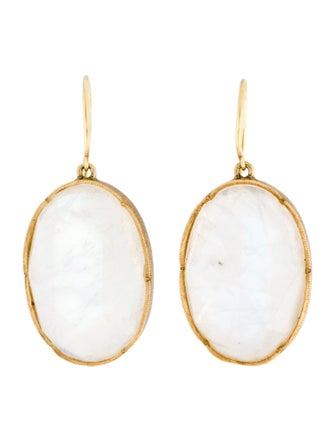 Irene Neuwirth 18K Moonstone Labradorite Drop Earrings