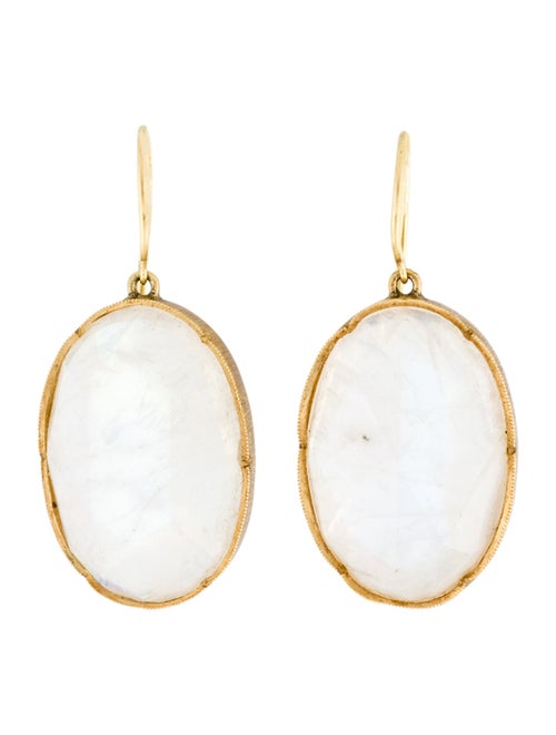 Irene Neuwirth 18K Moonstone Labradorite Drop Earrings