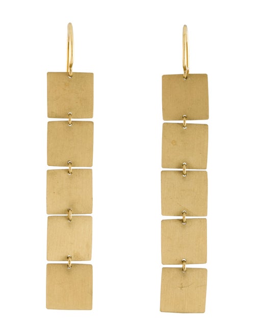 Irene Neuwirth 18K Five Square Drop Earrings