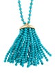 Irene Neuwirth 18K Turquoise Long Tassel Necklace