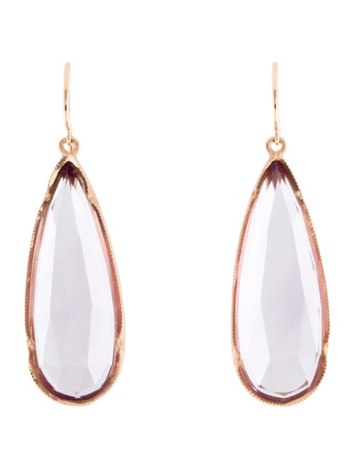 Irene Neuwirth 18K Amethyst Drop Earrings