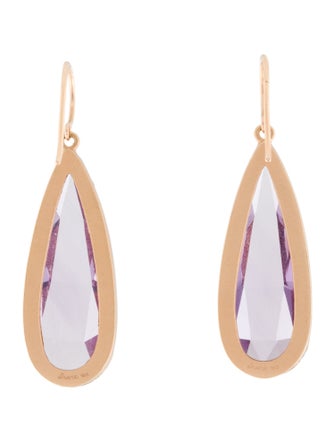 Irene Neuwirth 18K Amethyst Drop Earrings
