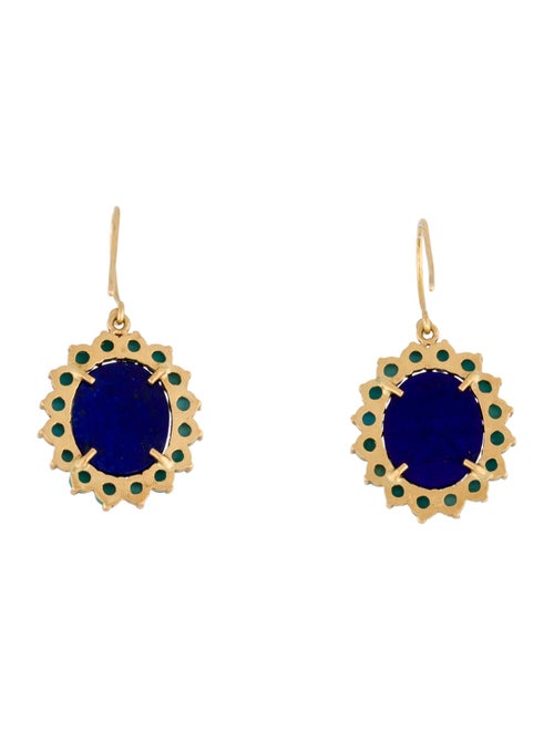 Irene Neuwirth 18K Lapis Lazuli & Turquoise Drop Earrings