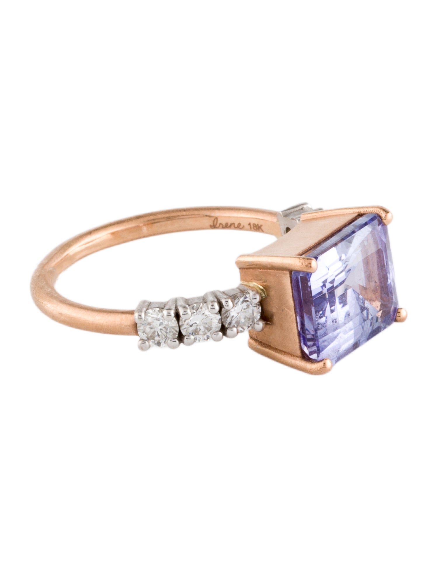 Irene Neuwirth 18K 3.94ct Tanzanite & Diamond Tennis Ring