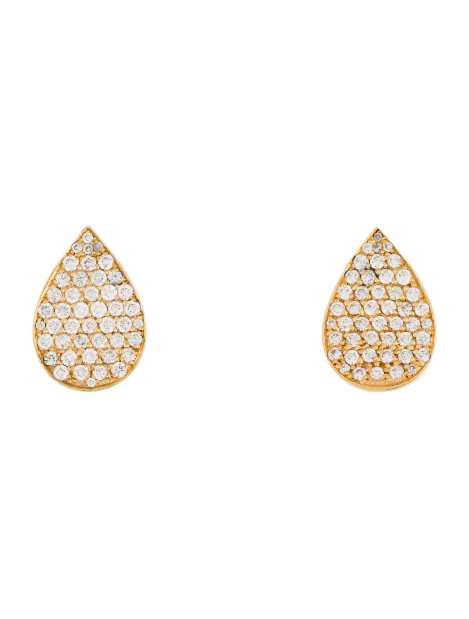 Irene Neuwirth 18K Diamond Pavé Teardrop Stud Earrings