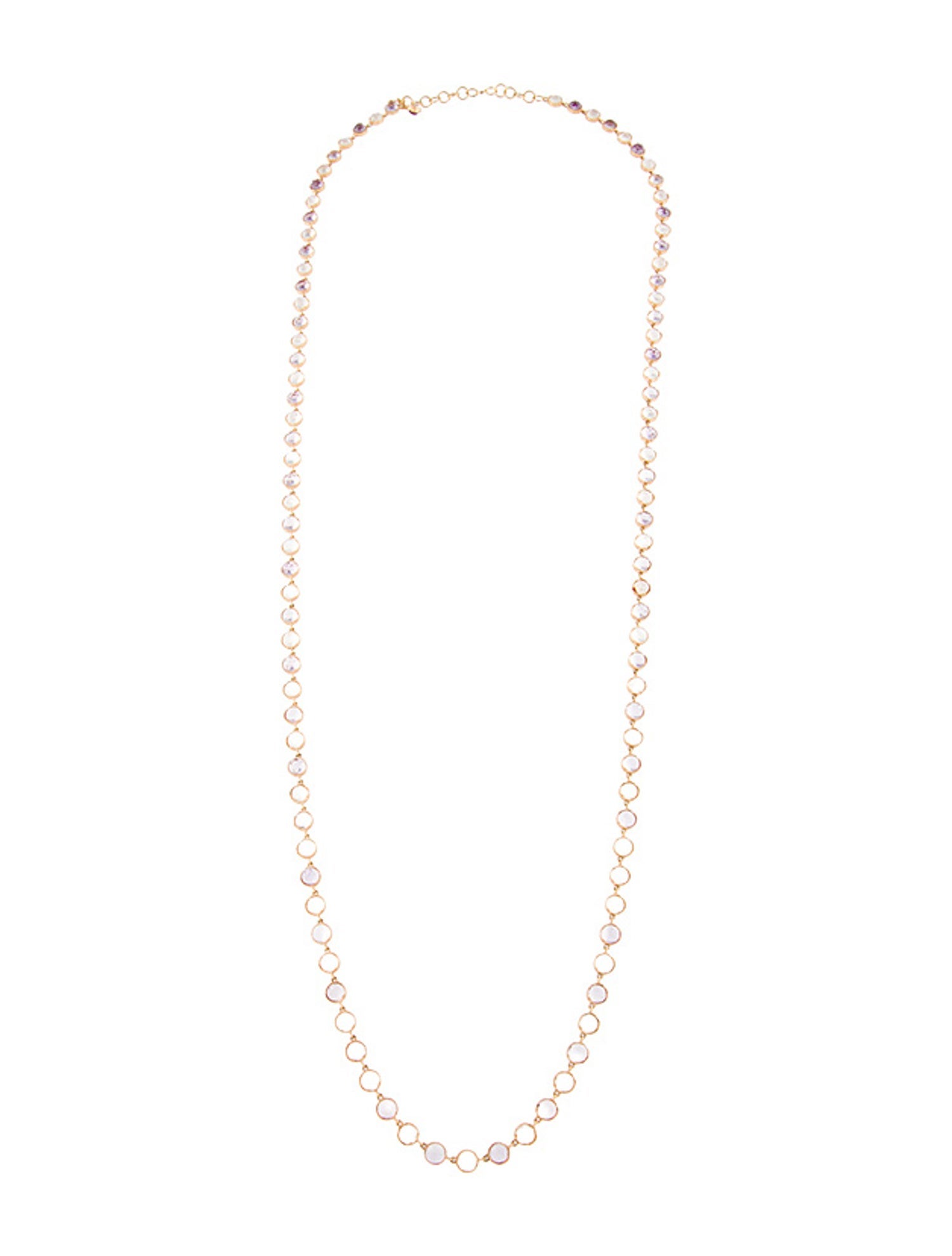 Irene Neuwirth Amethyst & Moonstone Small Classic Link Necklace