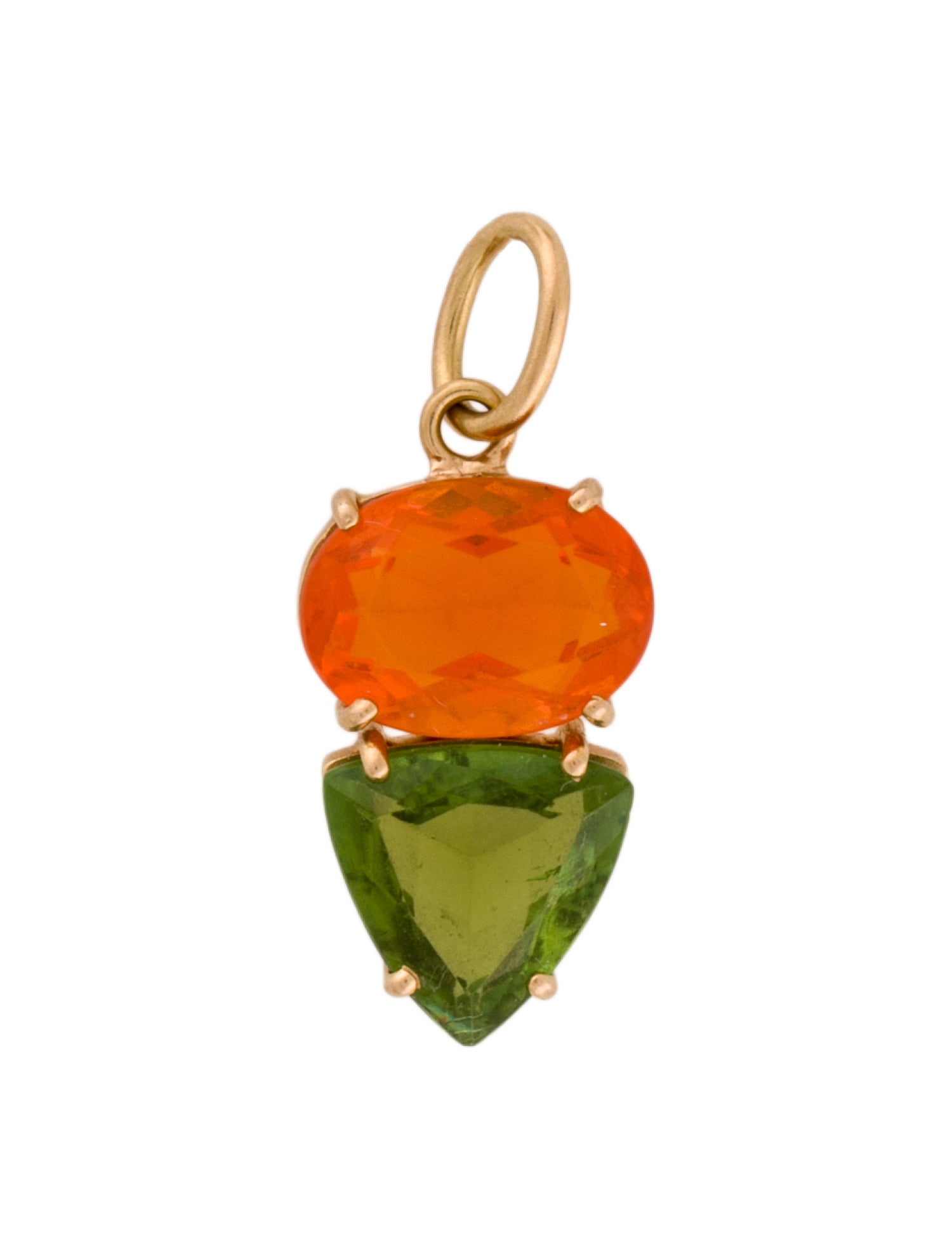 Irene Neuwirth 18K Fire Opal & Tourmaline Pendant
