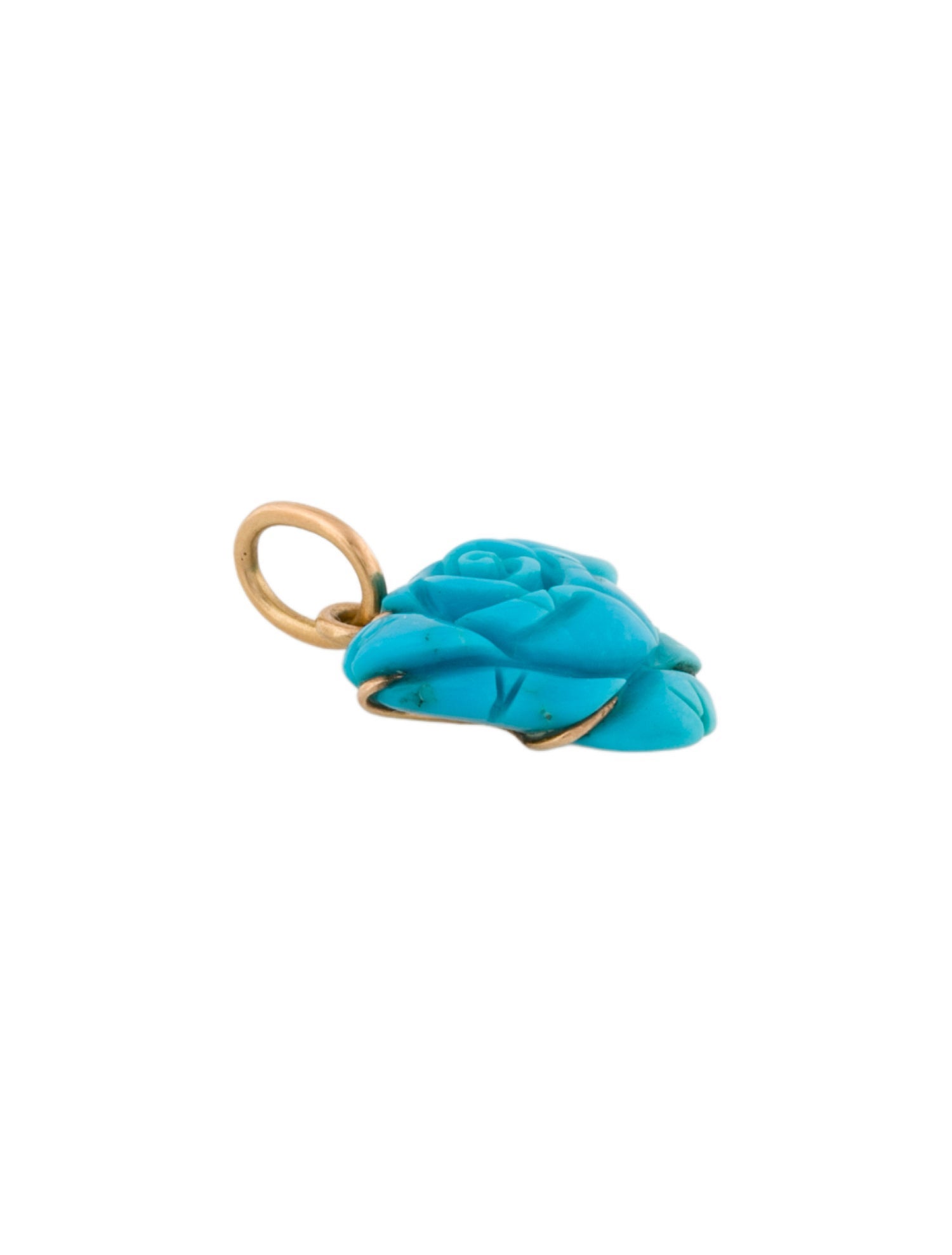 Irene Neuwirth 18K Turquoise Flower Pendant