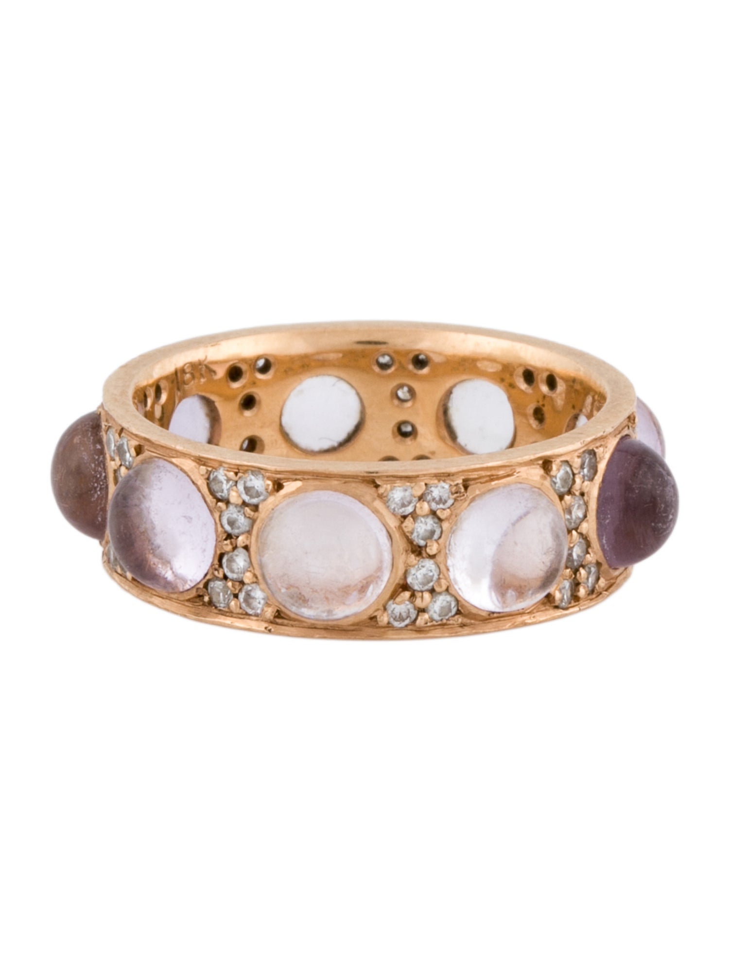 Irene Neuwirth 18K Amethyst & Diamond Eternity Band