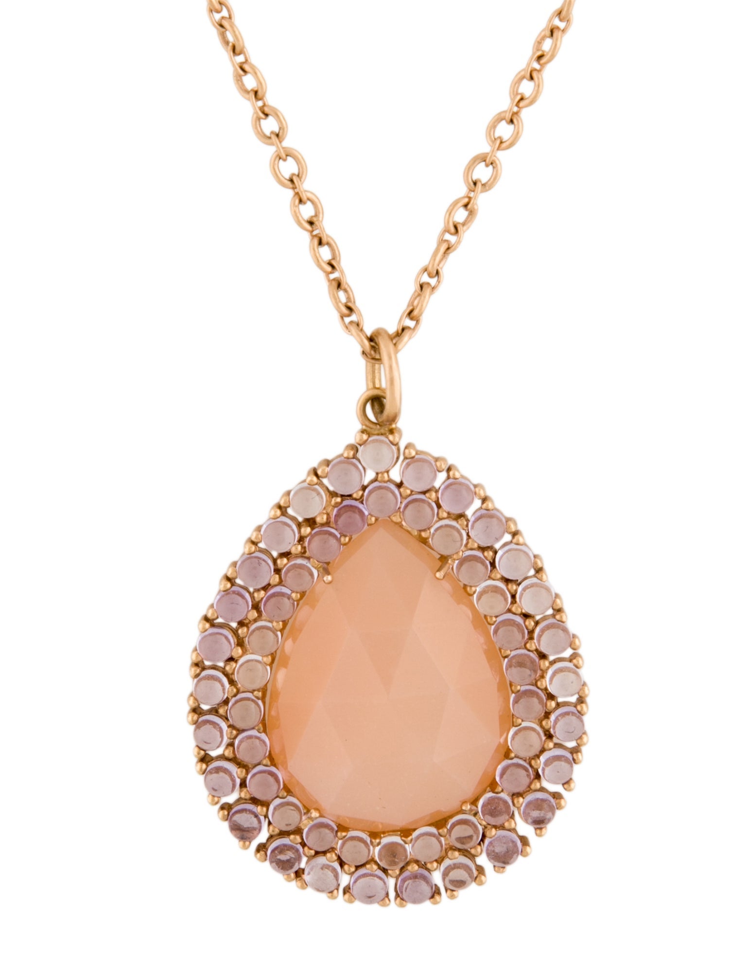 Irene Neuwirth 18K Moonstone & Amethyst Pendant Necklace