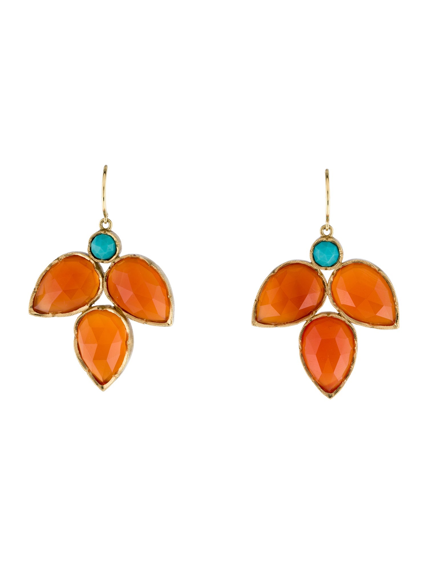 Irene Neuwirth 18K Carnelian & Turquoise Dew Drop Earrings