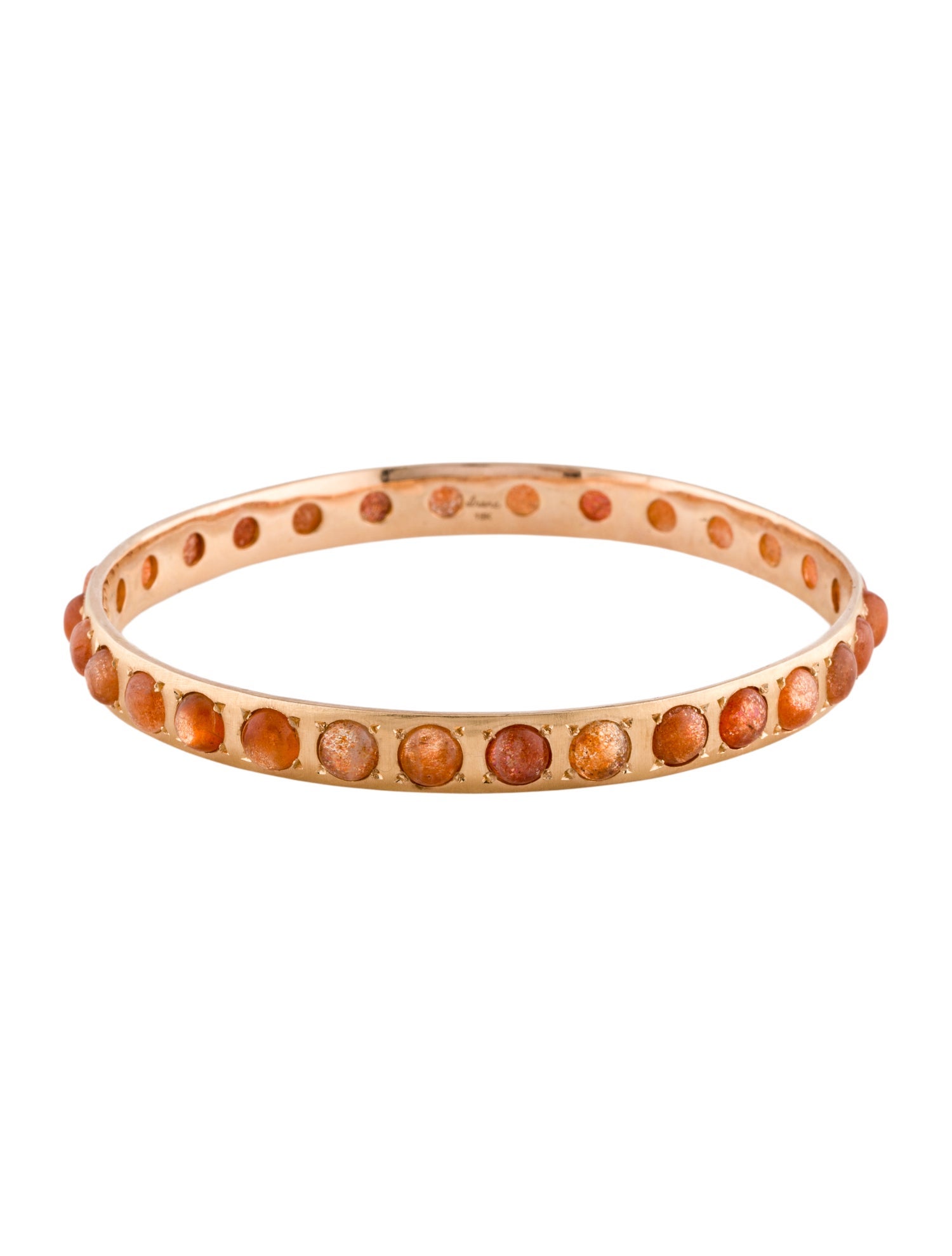 Irene Neuwirth 18K 13.95ctw Sunstone Bangle Bracelet