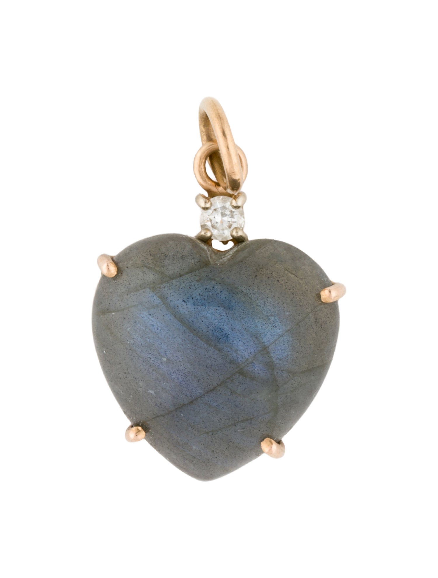Irene Neuwirth 18K Labradorite & Diamond Heart Pendant