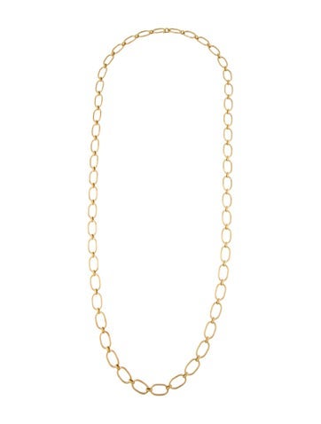 Pre-owned Irene Neuwirth 18k Large Oval Link Chain Long Necklace, 34" In Multi